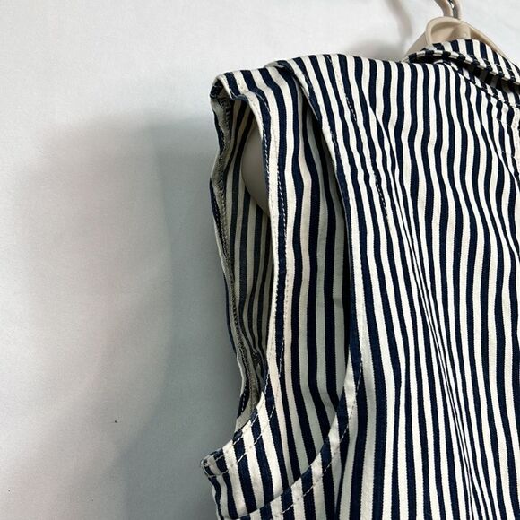 Current Elliott Navy and white denim striped dress size 3 EUC - Picture 12 of 14